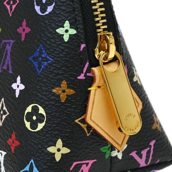 Louis Vuitton Black Monogram Multicolor Pochette Cosmetic M47355 CA4152 124956 - Picture 12 of 12